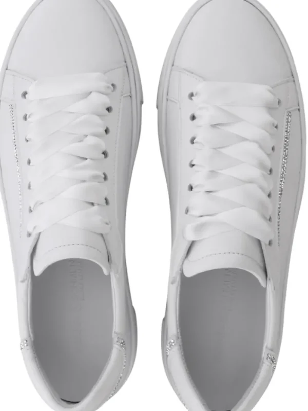 Kennel u0026 Schmenger Footwear | Footwear^Kennel & Schmenger Women's FIX White Trainers With Silver Rhinestone D