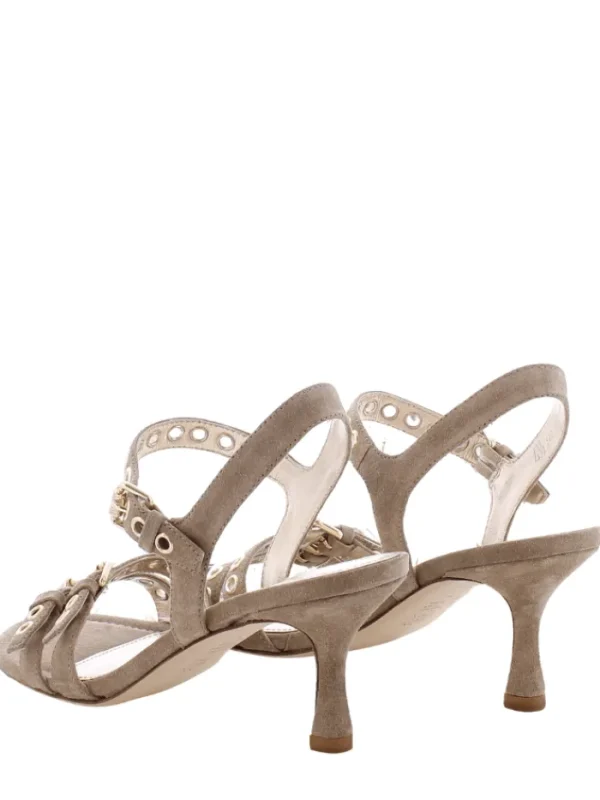 Kennel u0026 Schmenger Sandals | Footwear^Kennel & Schmenger Women's LEONIE Beige Heeled Sandals With Golden Det