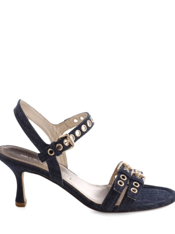 Kennel u0026 Schmenger Footwear | Footwear^Kennel & Schmenger Women's LEONIE Denim Heeled Sandals With Golden Det