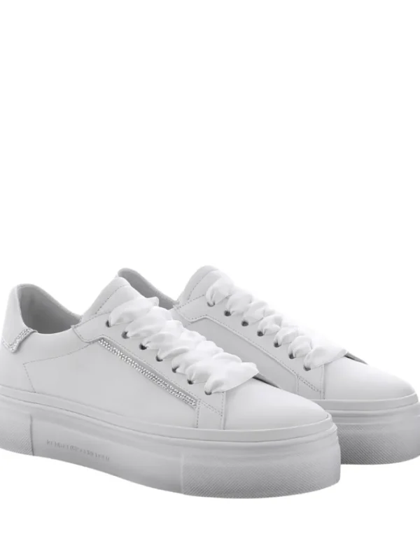 Kennel u0026 Schmenger Footwear | Footwear^Kennel & Schmenger Women's FIX White Trainers With Silver Rhinestone D