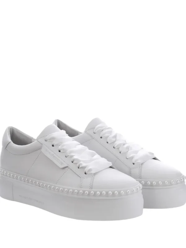 Kennel u0026 Schmenger Footwear | Footwear^Kennel & Schmenger Women's NANO PEARL White Trainers With Pearl Detail
