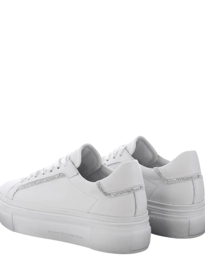kennel_amp_schmenger_wome_3-4.webp Kennel u0026 Schmenger Footwear | Footwear^Kennel & Schmenger Women's FIX White Trainers With Silver Rhinestone D