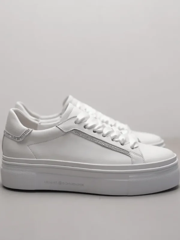 Kennel u0026 Schmenger Footwear | Footwear^Kennel & Schmenger Women's NANO PEARL White Trainers With Pearl Detail