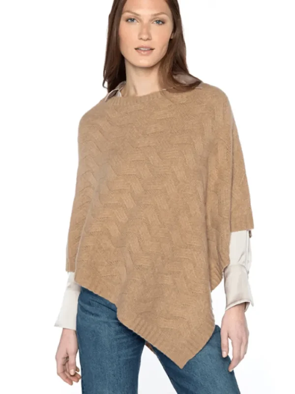 KINROSS Knitwear | Loungewear^Cashmere Cable Knit Poncho In Camel LFAC4-197-CAM-0S