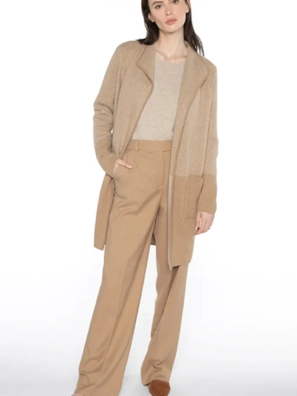 KINROSS Coats And Jackets | Knitwear^Cashmere Doubleknit Jacquard Cardigan In Camel LFSC4-211