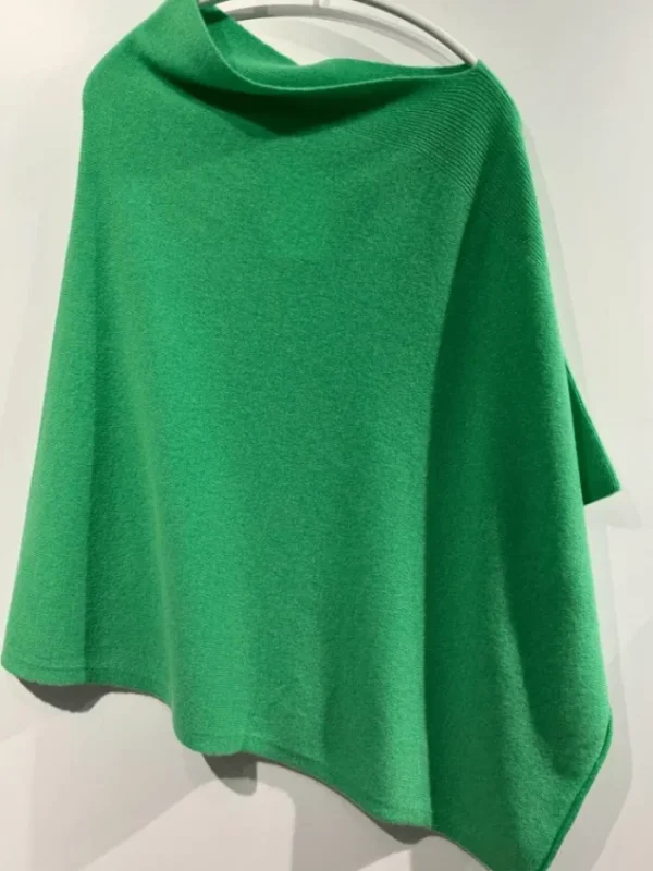 KINROSS Knitwear | Loungewear^Cashmere Fresh Green Rib Detail Poncho LRAC3-240