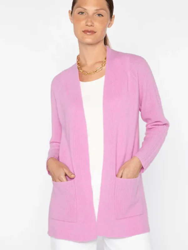 KINROSS Coats And Jackets | Knitwear^Cashmere Women's Easy Cable Detail Cardigan LRSC4-118 Freesia
