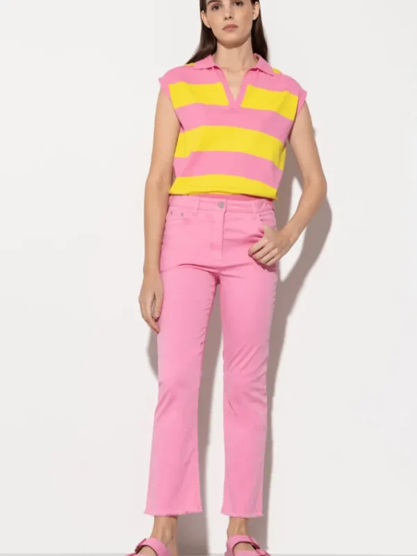 Luisa Cerano Gifts Under £250^Baby Flare Denim Jeans In Candy Pink 698620 1883 Col 0445