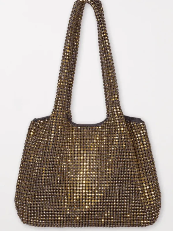 Luisa Cerano Party Wear | Luxury Gifts^Bag With Glittering Rhinestones In Gold 808691 9440 Col 0