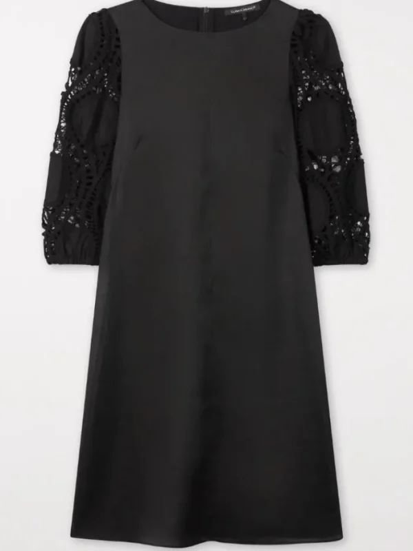 Luisa Cerano Dresses | Gifts Under £250^Black Dress With Crochet Details 798504 3500 Col 0001