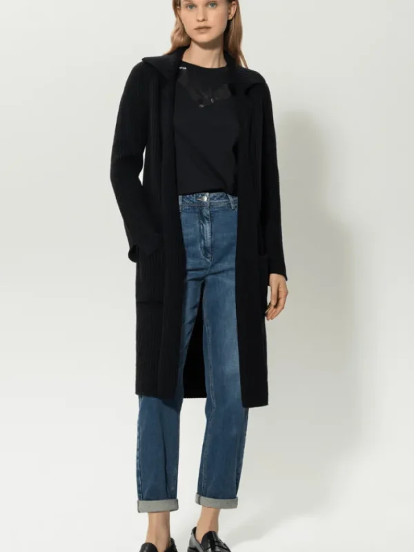 Luisa Cerano Coats And Jackets | Gifts Under £250^Black Long Wool Blend Coat 488326 5879