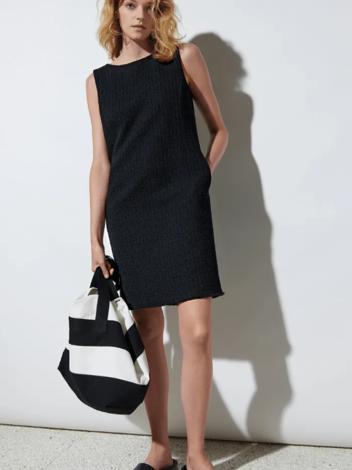 luisa_cerano_black_tweed__0.webp Luisa Cerano Dresses | Gifts Under £250^Black Tweed Look Shift Dress 778412 3506 0001