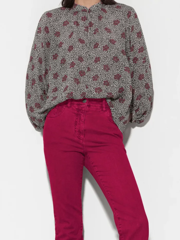 luisa_cerano_blouse_with__1.webp Luisa Cerano Tops | Gifts Under £250^Blouse With Millefeleurs Print 208474 3668 Col 1031