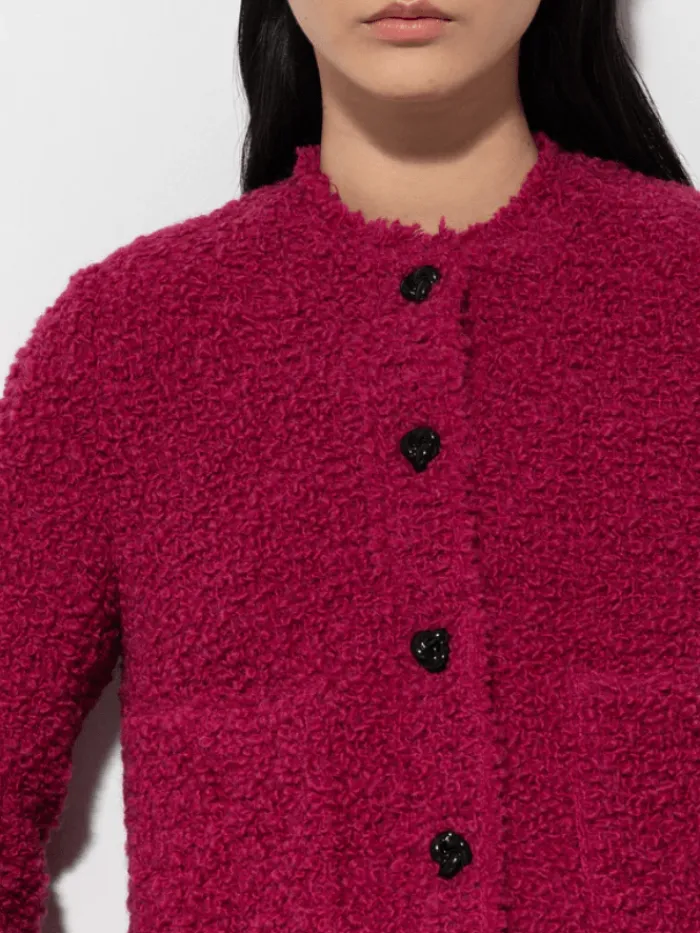 luisa_cerano_boucl_wool_t_2.webp Luisa Cerano Coats And Jackets | Luxury Gifts^Bouclé Wool Tweed Jacket In Berry Pink 408286 3524 Col 04