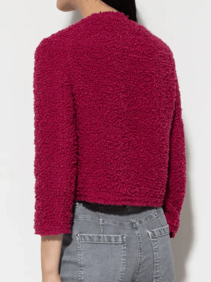 luisa_cerano_boucl_wool_t_4.webp Luisa Cerano Coats And Jackets | Luxury Gifts^Bouclé Wool Tweed Jacket In Berry Pink 408286 3524 Col 04