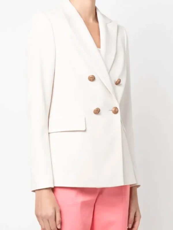 Luisa Cerano Coats And Jackets | Gifts Under £250^Chalk Double Breasted Blazer 478280 3453 0701