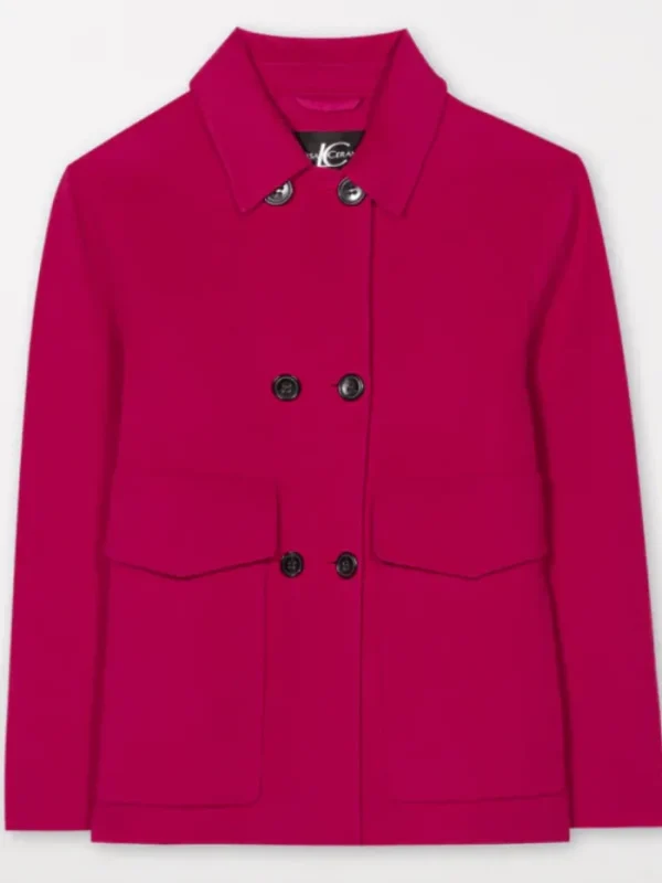 Luisa Cerano Coats And Jackets | Luxury Gifts^Double Face Jacket In Berry Pink 408591 4080 Col 0455