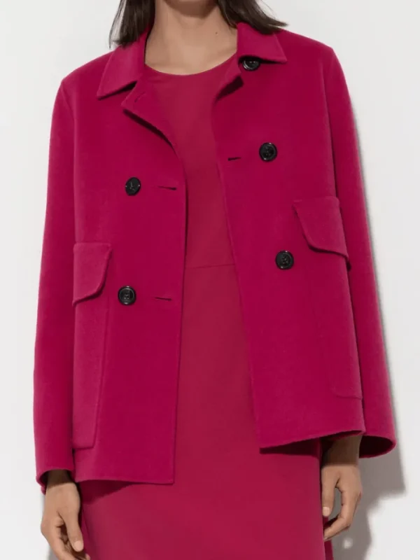 Luisa Cerano Coats And Jackets | Luxury Gifts^Double Face Jacket In Berry Pink 408591 4080 Col 0455