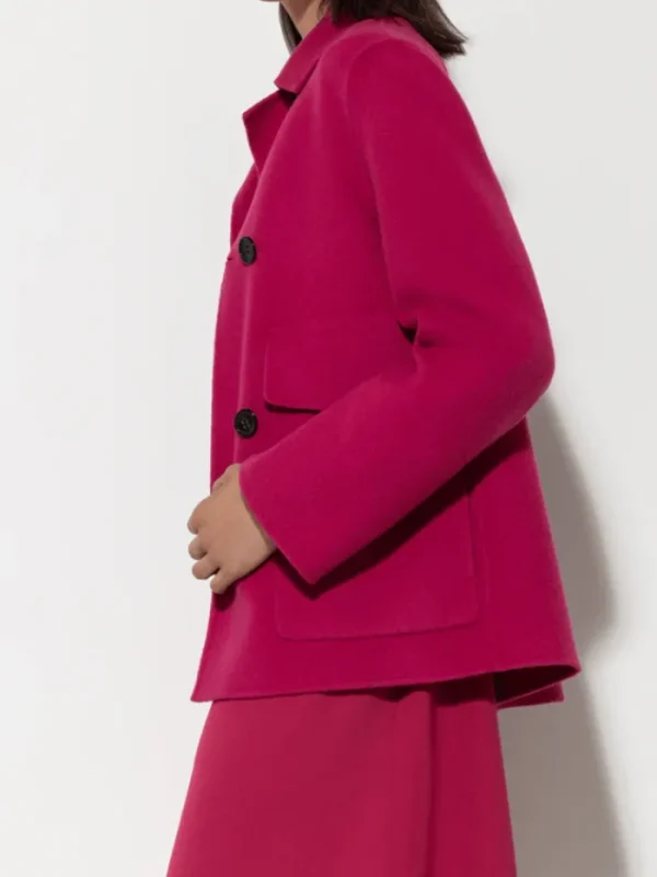 Luisa Cerano Coats And Jackets | Luxury Gifts^Double Face Jacket In Berry Pink 408591 4080 Col 0455