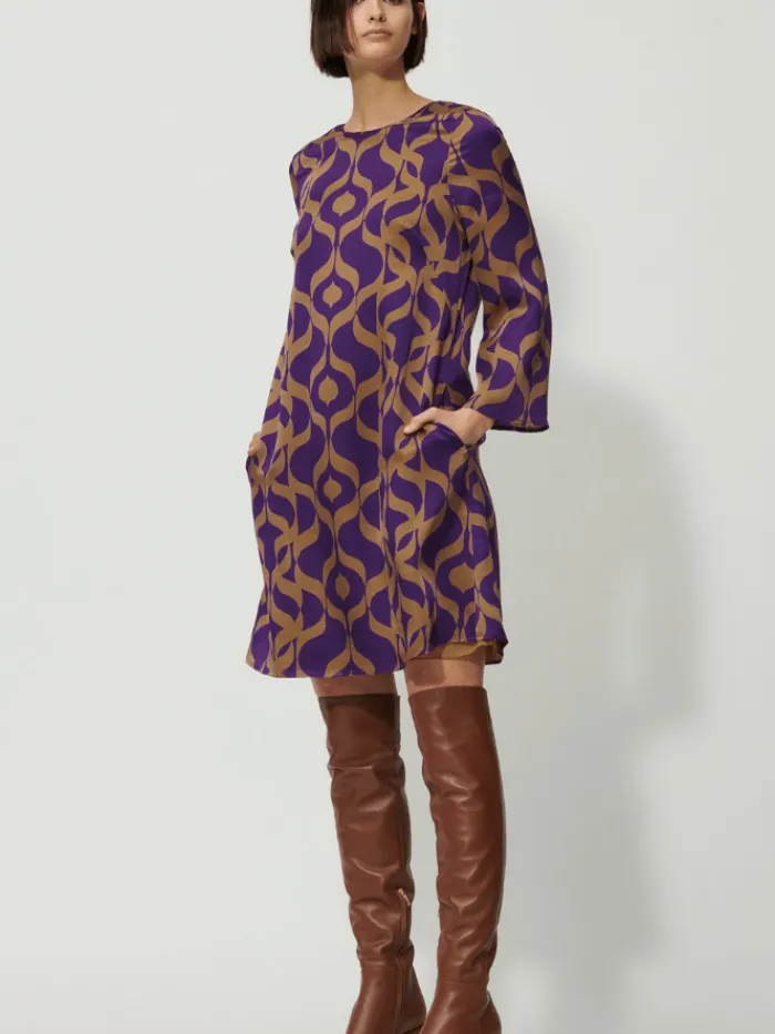 luisa_cerano_dress_with_t_0.webp Luisa Cerano Dresses | Gifts Under £250^Dress With Tapestry Print 788451 3526 7638
