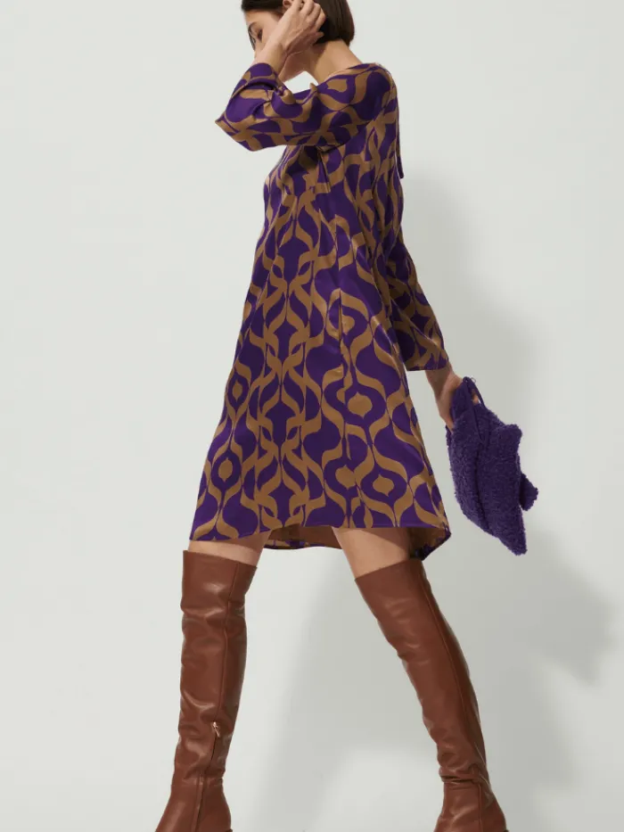 luisa_cerano_dress_with_t_4.webp Luisa Cerano Dresses | Gifts Under £250^Dress With Tapestry Print 788451 3526 7638