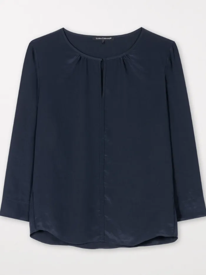 luisa_cerano_flowing_blou_0.webp Luisa Cerano Tops | Gifts Under £250^Flowing Blouse Shirt 297504 3597 Col 0292