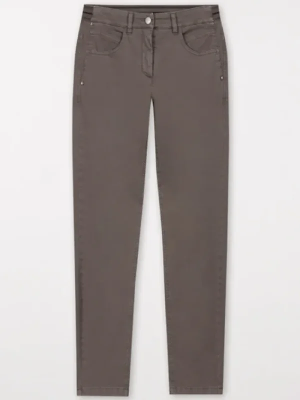 Luisa Cerano Denim | Luxury Gifts^High Stretch Taupe Denim Jeans 607600 1883 Col 1633
