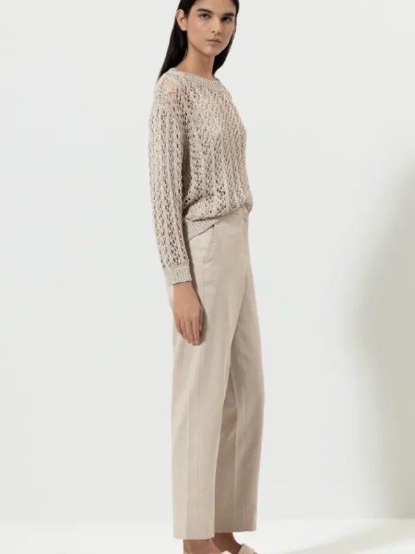 Luisa Cerano Trousers | Luxury Gifts^Linen Blend Tapered Trouser 678486 3267 0713