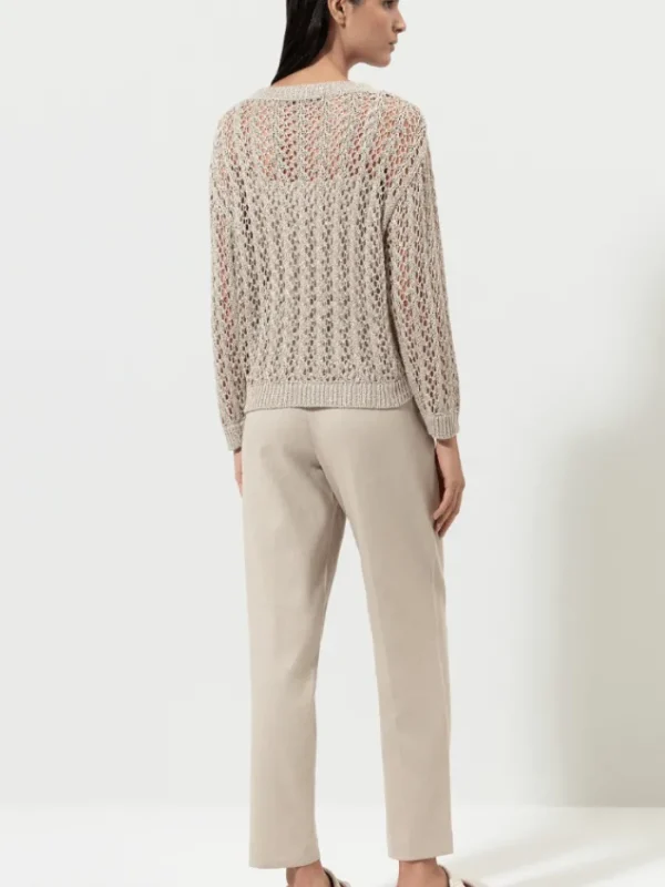 Luisa Cerano Trousers | Luxury Gifts^Linen Blend Tapered Trouser 678486 3267 0713