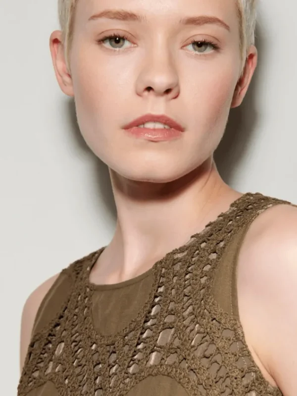 Luisa Cerano Dresses | Gifts Under £250^Mini Dress With Crochet Details 798489 3619 Col 737