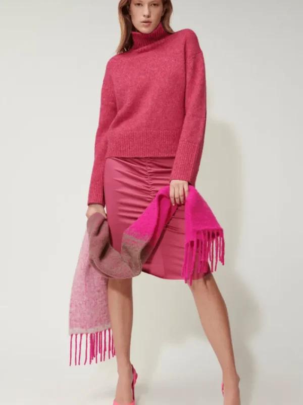 Luisa Cerano Knitwear | Gifts Under £250^Pink Turtleneck Pullover 188302 5292 Col 0453