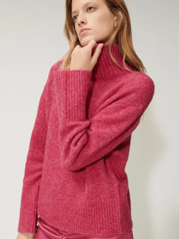 Luisa Cerano Knitwear | Gifts Under £250^Pink Turtleneck Pullover 188302 5292 Col 0453