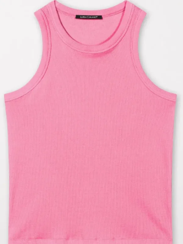 Luisa Cerano Tops | Gifts Under £100^Ribbed Tank Top In Candy Pink 398128 7802 Col 0445