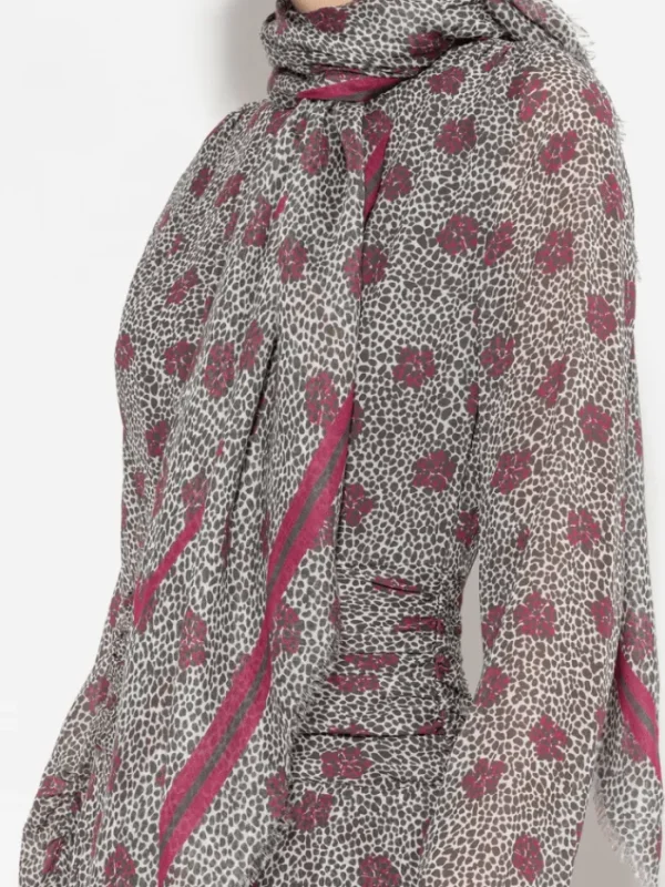 Luisa Cerano Bags | Scarves & Gloves^Scarf With Floral Motif Print 808689 9417 Col 1031