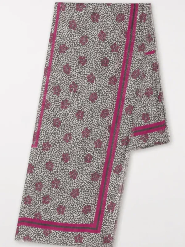 Luisa Cerano Bags | Scarves & Gloves^Scarf With Floral Motif Print 808689 9417 Col 1031