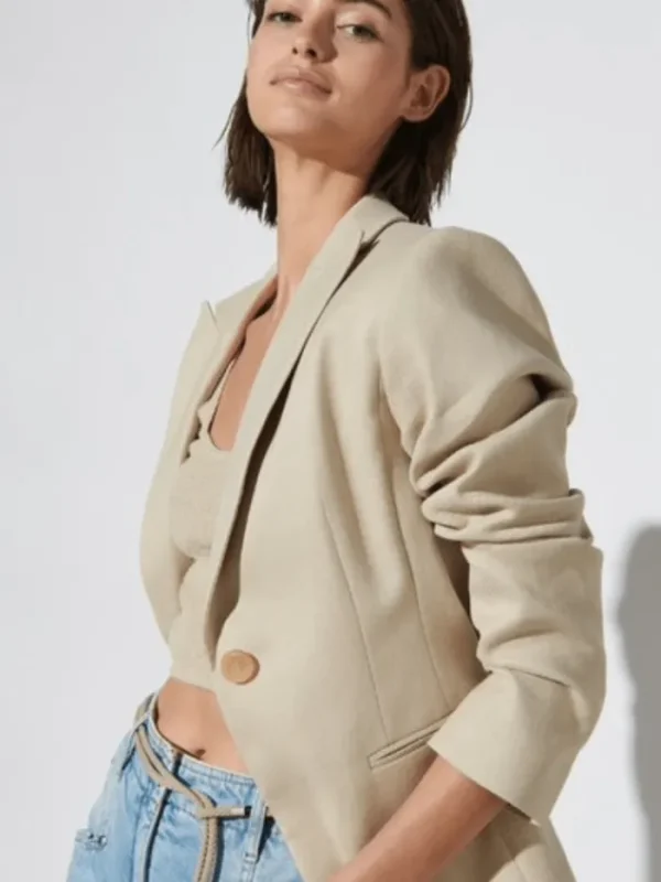 Luisa Cerano Coats And Jackets | Luxury Gifts^Shell Linen Mix Blazer 478297 3267 Col 0713