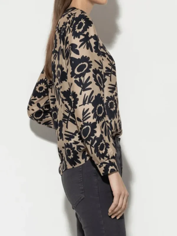 Luisa Cerano Tops | Luxury Gifts^Silk Blouse With Flower Print 208498 3684 Col 7342