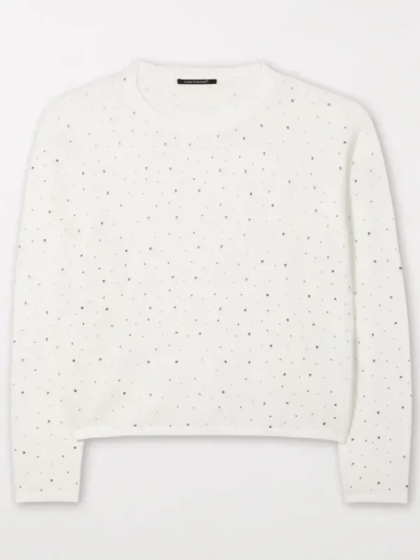 Luisa Cerano Knitwear | Luxury Gifts^Sweater With Rhinestones 108528 5923 Col 0103