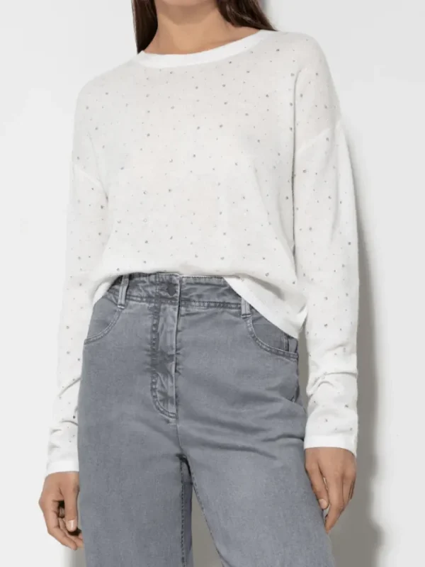Luisa Cerano Knitwear | Luxury Gifts^Sweater With Rhinestones 108528 5923 Col 0103