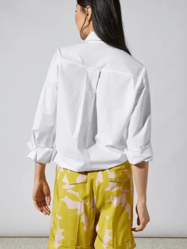 Luisa Cerano Tops | Luxury Gifts^White Blouse With Sleeve Detail 278362 3384 0100