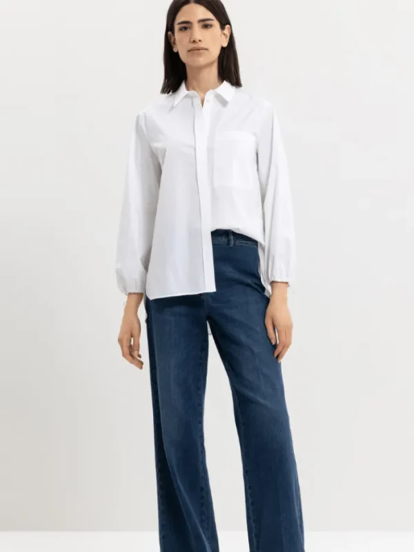 Luisa Cerano Tops | Luxury Gifts^White Relax Fit Blouse 268292 3384 0100