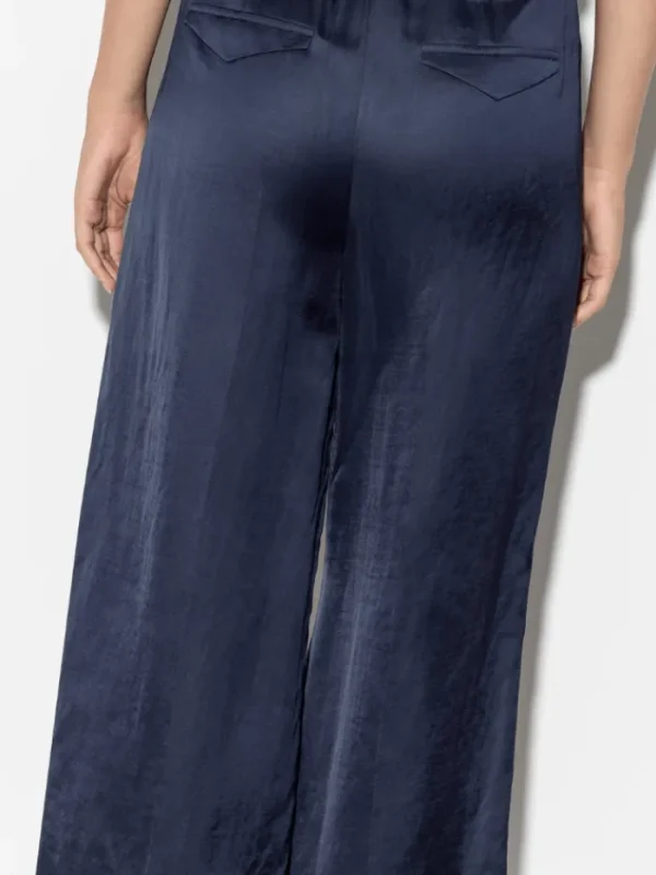 Luisa Cerano Trousers | Luxury Gifts^Wide Leg Linen Blend Trousers In Navy 698524 3596 Col 029