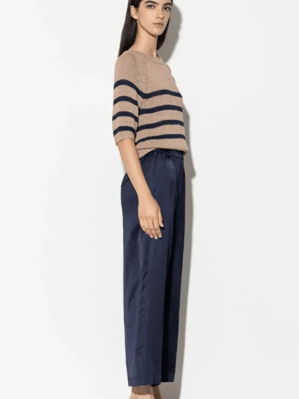Luisa Cerano Trousers | Luxury Gifts^Wide Leg Linen Blend Trousers In Navy 698524 3596 Col 029