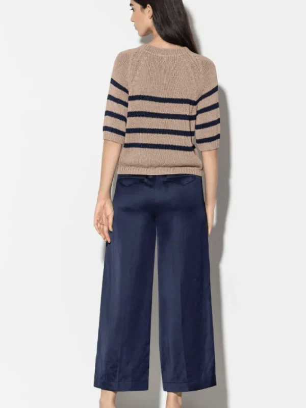 Luisa Cerano Trousers | Luxury Gifts^Wide Leg Linen Blend Trousers In Navy 698524 3596 Col 029