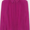 Luisa Cerano Tops | Luxury Gifts^Women's Blouse With Piping In Ultra Pink 208494 2179 Col