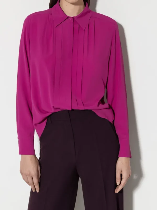 Luisa Cerano Tops | Luxury Gifts^Women's Blouse With Piping In Ultra Pink 208494 2179 Col