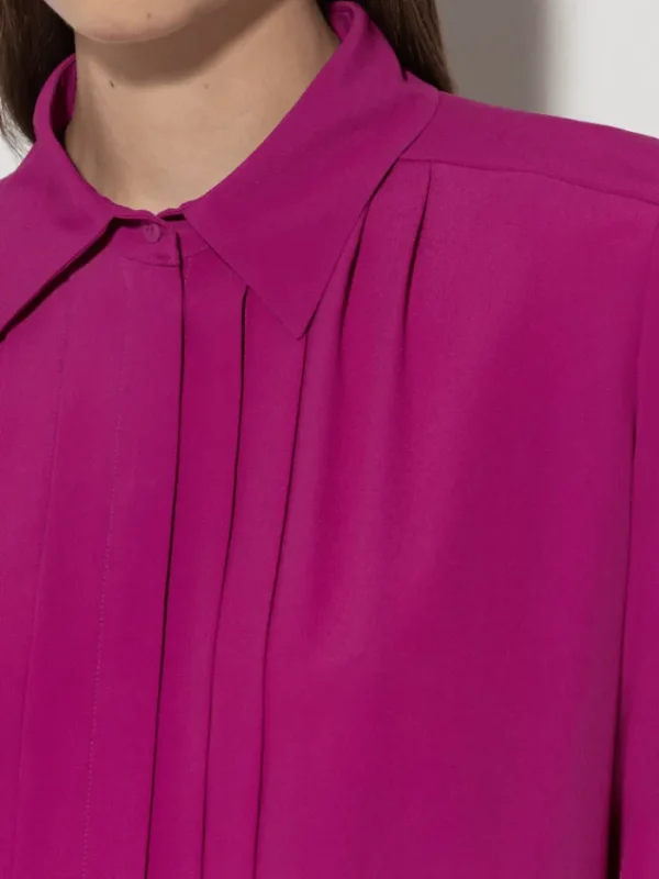 Luisa Cerano Tops | Luxury Gifts^Women's Blouse With Piping In Ultra Pink 208494 2179 Col