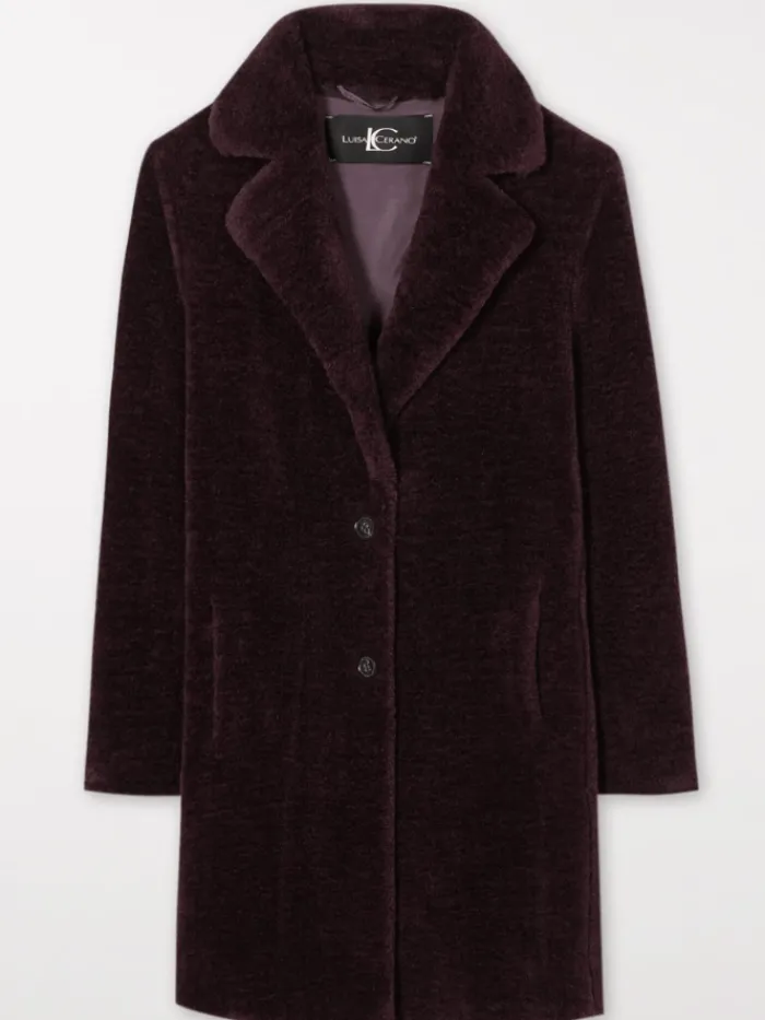 luisa_cerano_womens_burgu_0.webp Luisa Cerano Coats And Jackets | Faux Fur Edit^Women's Burgundy Blazer Coat In Faux Fur 408942 4145 Col