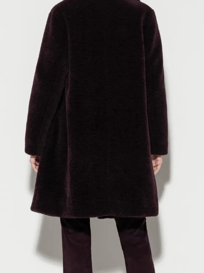 luisa_cerano_womens_burgu_3.webp Luisa Cerano Coats And Jackets | Faux Fur Edit^Women's Burgundy Blazer Coat In Faux Fur 408942 4145 Col