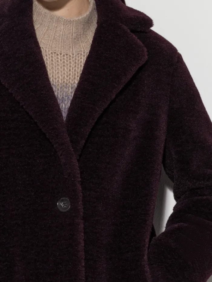 luisa_cerano_womens_burgu_4.webp Luisa Cerano Coats And Jackets | Faux Fur Edit^Women's Burgundy Blazer Coat In Faux Fur 408942 4145 Col